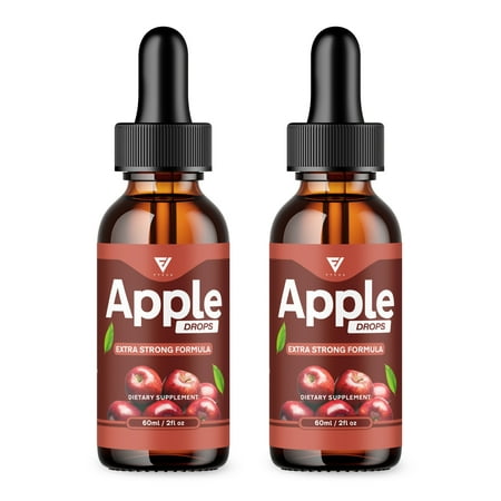 (2 Pack) Apple Drops Extra Strong Formula AppleDrops Dietary Supplement (4oz)