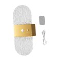 thumbnail image 1 of Aplique pared moderno, ajustable, inalámbrico, acrílico, LED, lámpara pared, para noche, escalera, cocina, baño, interior. Oro, 1 of 7