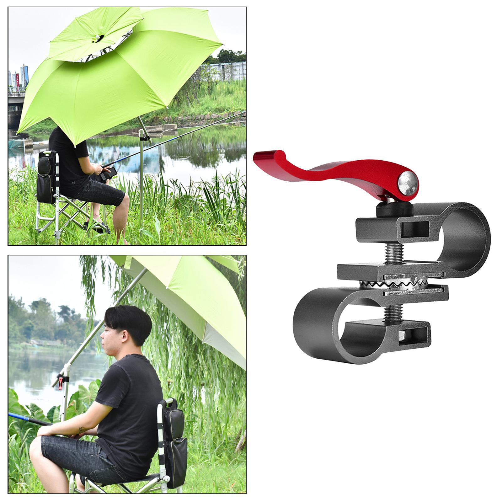 Fishing Umbrella Holder Fixed Clip Brackets Mount Outdoors Universal Clamp 