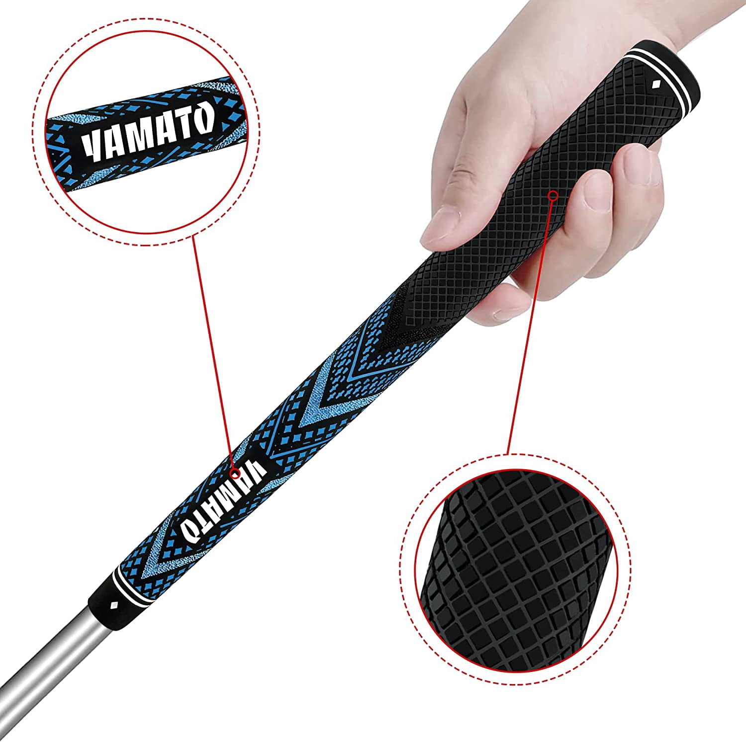 Yamato Innovative Golf Grips 13 Pack Midsize/Standardsize Golf Club Grips, All-Weather Firm Control And High Performance Grips Provides Superior Comfort And Responsiveness