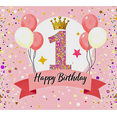 thumbnail image 4 of Pink Themed First Birthday Banner with Crown Balloons and Stars Background Happy Birthday Party Supplies Backdrop Decorations for Photography Props Photo Booth Party Decor, 4 of 6