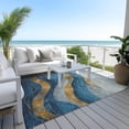 thumbnail image 4 of Dalyn Rugs Machine Washable Indoor/Outdoor Chantille Blue 10' x 14' Rug, 4 of 9