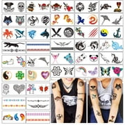 Yazhiji 36 Sheets Temporary Tattoos for Kids Boys Girls Adults Great Party Favors and Decorations