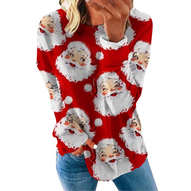 Sudadera de Manga Larga Gibobby Chaqueta Polar Estampado Digital Navideño Blanco S