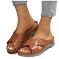 thumbnail image 2 of IUJSOY Women's Fashion Orthotic Slides Lightweight Athletic Thick Cushion Slippers with Arch Support, 2 of 9