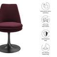 thumbnail image 3 of Side Dining Chair, Red, Velvet, Metal, Bar Pub Cafe Bistro Dining Kitchen Hospitality Restaurant, Modern Contemporary, HB37296, 3 of 10
