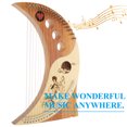 thumbnail image 3 of 1 Set Lyre Harp 19 Metal Strings Handheld Harp Wood String Instrument (Assorted Color), 3 of 9
