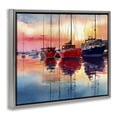 thumbnail image 2 of Stupell Industries Traditional Red & Blue Boats at Sunset Gray Floating Frame Canvas Art, 31 x 25, by Franklyn Gregory, 2 of 8