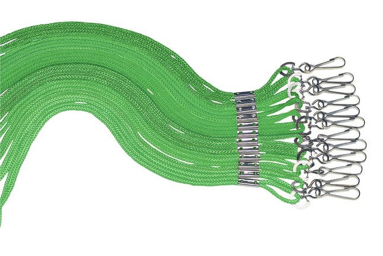 Sportime 004706 Lanyard With Nickel Plated Brass Clip- Braided Nylon- Green- Pack Of 12