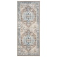 thumbnail image 3 of GLN Rugs Hopa - Indoor, Machine Washable Area Rug 2'6"x9'8" Turkish Brown Home Carpet, All Ages, 3 of 8