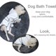 thumbnail image 5 of Zhuge Albornoz para perros, toalla de baño con capucha absorbente de microfibra de secado rápido, color blanco para cachorros, perros pequeños, medianos y grandes, gatos (L, blanco), 5 of 5