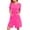 A01_Pink, variant on Women's One-Piece Nightgown Open-Front Full-Zip Short Sleeve Sleepwear Winter Nightdress with Pokets Loose Pajamas Long Bathrobe