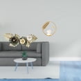 thumbnail image 2 of Bola de cristal colgante de pared, arte de pared de metal, decoración de pared, colgante de hierro nórdico, escultura de lujo, figura de hierro, decor, 2 of 8