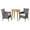 Teak/Multibrown/Beige, variant on Land Outdoor 3 Piece Wood and Wicker Bistro Set