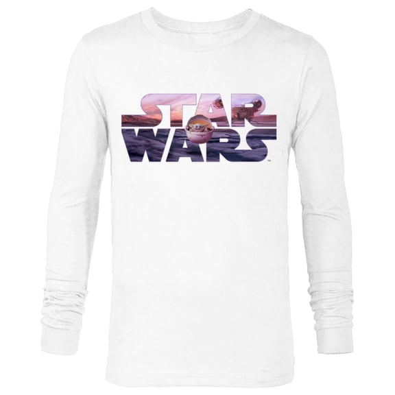 Star Wars The Mandalorian Razor Crest Floating Pod Logo - Long Sleeve T-Shirt for Men - Customized-White