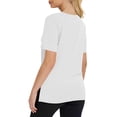 thumbnail image 4 of Horkkom Short Sleeve Tops for Women Summer Solid Color V Neck Tops Yoga Gym Workout Athletic Tops M, 4 of 6