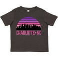 thumbnail image 3 of Inktastic Charlotte North Carolina Gifts Skyline Girls Toddler T-Shirt, 3 of 5
