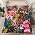 thumbnail image 2 of Homewish 3D Leopard Animal Bed Sheets, Jungle Cheetah Wildlife King Sheets, Modern Fashion Sheet Set, Super Cozy Room Decor, 4-Piece, 2 of 7