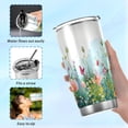 thumbnail image 6 of SKYSONIC Doodle Flower and Butterfly Pattern 20 oz Stainless Steel Insulated Mug, Double Vacuum Insulated Travel Mug with Lid and Straw, 6 of 7