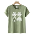 thumbnail image 4 of QIPOPIQ T-Shirts à Manches Courtes pour Femmes à Col Rond T-Shirts de la Saint-Patrick Tunique T-Shirt Trèfle T-Shirt Vert T-Shirts de la Saint-Patrick Hauts T-Shirt Tee T-Shirts de Fête T-Shirts Graphiques Aubaines, 4 of 4