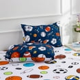 thumbnail image 5 of NTBED 6Pcs Bed in A Bag Twin Sports Modern Comforter Set,Navy Rugby Ball Printed Bedding Collections,for Boys Kids Teen, 5 of 6