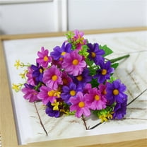 1X Artificial Flower Daisy 28 Heads Clearance! Simulation Flower Small Daisy Jumping Orchid Chrysanthemum Artificial Flower 28 Purple Blue Jumping Orchid Chrysanthemum, Fake Flowers Promotion Sale!