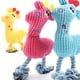thumbnail image 4 of Juguete de peluche para perros, cachorro, cuerda tejida para masticar, forma de jirafa de franela, seguro, lindo para limpieza de dientes de mascotas, 4 of 8