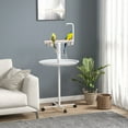thumbnail image 2 of Glavbiku Bird Stand with Wheels,Perches,Feed Bowls, Round Tray,Bird Play Stand for Parrot,54"H,White, 2 of 10