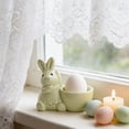 thumbnail image 3 of Ceramic Rabbit Egg Holder Stand - Bunny Egg Cup for Soft Boiled Eggs, Easter Egg Display Stand & Vintage Decoration for Tabletop, Party, and Kitchen Decor, 3 of 4