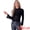 Black, variant on Women's Glitter Mesh Mock Neck See Through Blouse M Silver