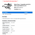 thumbnail image 2 of Water Pump - Compatible with 2016 - 2022 RX350 3.5L V6 2017 2018 2019 2020 2021, 2 of 2