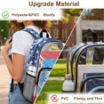 thumbnail image 6 of ZIATUBLES Clear Backpack, Heavy Duty Fabric & PVC Transparent Bookbag with Horse American Flag Print, Large Capacity See Through Backpack for School College Work Travel Security, 6 of 7