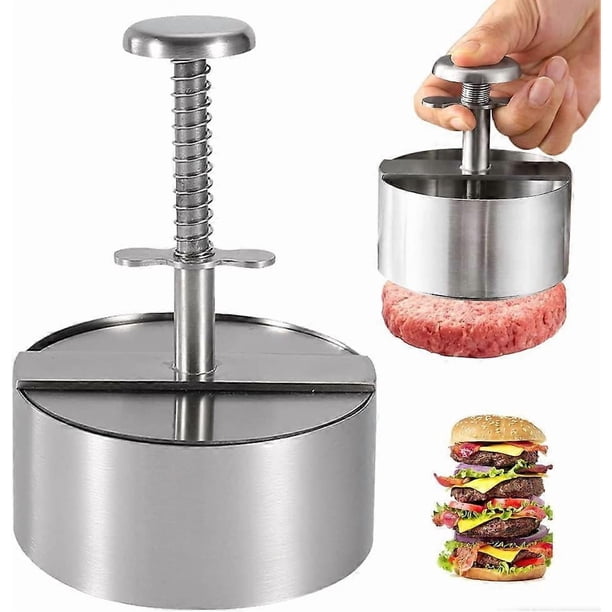Burger Press Maker, 304 Stainless Steel Hamburger Patty Maker, Adjustable Non Stick Patty Making molds are Suitable for Beef Burgers, Vegetables and C