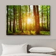 thumbnail image 3 of wall26 Canvas Print Wall Art Sunrise Over The Green Forest Nature Wilderness Photography Modern Art Rustic Scenic Colorful Multicolor for Living Room, Bedroom, Office - 24"x36", 3 of 5