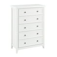 thumbnail image 5 of Llinc Store 44.3" Tall Modern 5 Drawers Dresser Freestanding 15" Depth Drawers Cabinet, Chest of Drawers Closet Organizers for Living Room, Bedroom, White, 5 of 7