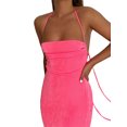 thumbnail image 2 of SAYOO Vestido largo de color sólido para mujer, vestido sin mangas con cuello colgante y espalda descubierta, paquete de verano, fiesta de cadera, una pieza SAYOO Moda, 2 of 6