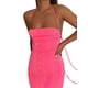 thumbnail image 2 of SAYOO Vestido largo de color sólido para mujer, vestido sin mangas con cuello colgante y espalda descubierta, paquete de verano, fiesta de cadera, una pieza SAYOO Moda, 2 of 6