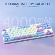 Redragon K707 PRO 80% Wireless Gasket RGB Gaming Keyboard, 3-Modes 87 Keys TKL Mechanical Keyboard w/Hot-Swap Socket, PBT Round Keycaps & 5-Layer Noise Dampening, Custom Linear Switch