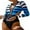 Blue-Stripled, variant on Asoul Womens Rash Guard UPF 50  Long Sleeve Swim Shirt One Piece Bathing Suits Zipper Swimsuit