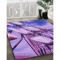 thumbnail image 3 of Ahgly Company Machine Washable Indoor Rectangle Transitional Purple Amethyst Purple Area Rugs, 8' x 12', 3 of 7