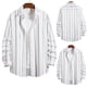 thumbnail image 5 of Chaqueta de camisa de cuello de solapa con botón de bolsillo suelto de manga larga a cuadros informal para hombre Pompotops oipoqjl27574, 5 of 9