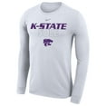 thumbnail image 2 of Nike  White Kansas State Wildcats 2023 On Court Bench Long Sleeve T-Shirt, 2 of 3