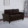 thumbnail image 5 of Loveseat with Knit Fabric with Flared Armrests Brown, 5 of 5