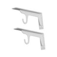 thumbnail image 3 of deevoka Closet Rod Holder Sturdy Wall Mounted Hanger Bracket for Backyard Room Table White, 3 of 9