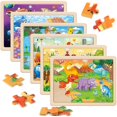 thumbnail image 1 of Puzles de madera SYNARRY para niños de 4 a 6 años, 6 paquetes, 60 unidades, 1 of 7