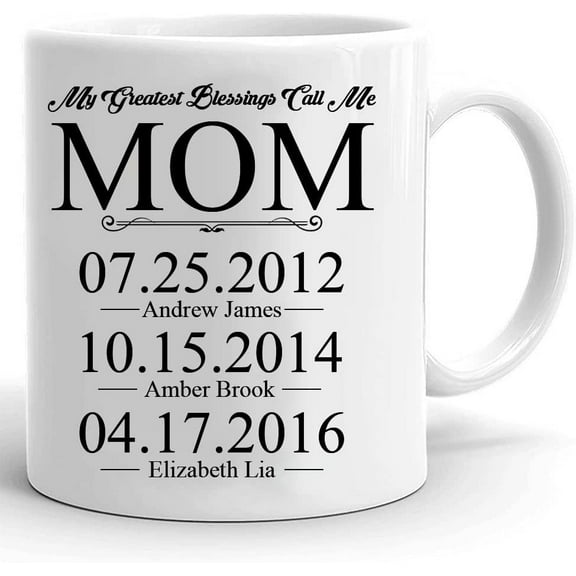 My Greatest Blessings Call Me Mom Mug, Gifts For Mom From Daughter Son, Mom Mama Mother Gifts On Birthday Christmas Mothers Day