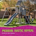 thumbnail image 3 of Jack & June Haven II Cedar Swingset with Swings, Slides, and Accessories – Backyard Outdoor Playground Equipment – 100% Cedar Wood – Multiple Playset Configurations for Kids of All Ages, 3 of 6