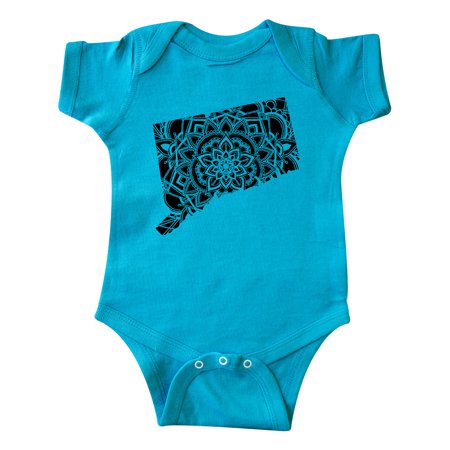 

Inktastic Connecticut Silhouette Mandala Gift Baby Boy or Baby Girl Bodysuit