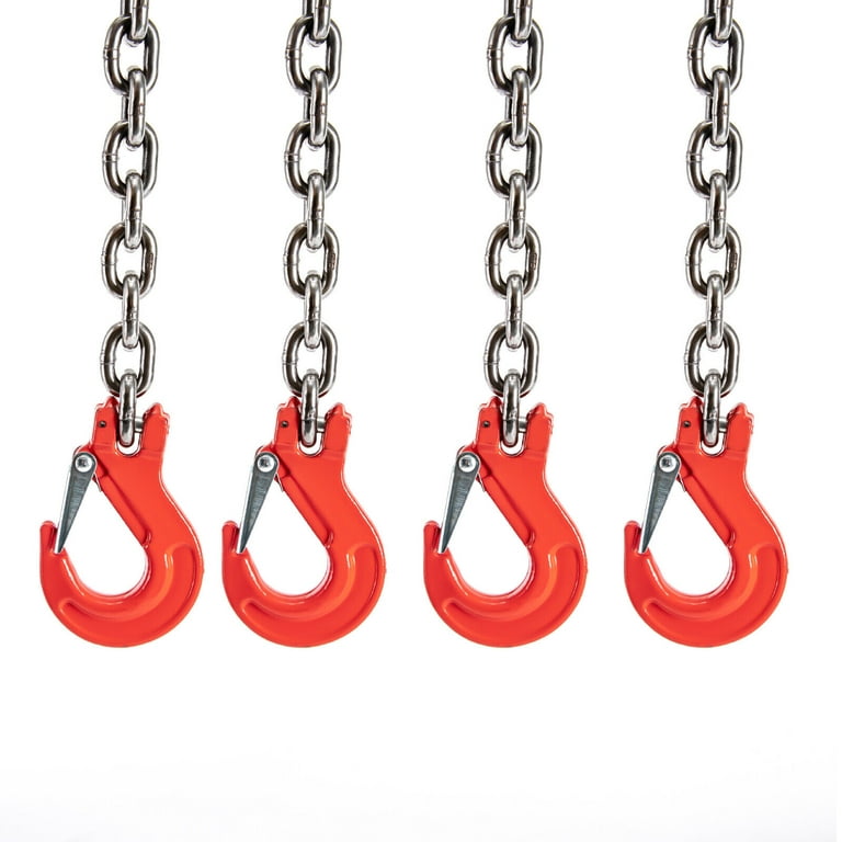 20 Tons Chain Sling 5/16 4 Legs with Sling Hooks Grade 80 Lifting