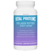 Vital Proteins Collagen Peptides + Beauty Supplement Capsules with Vitamin C and Biotin, for Hair, Skin, and Nails, 150 Count